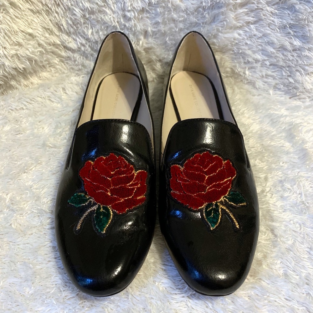 Zara Basic Collection | velvet rose loafer